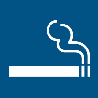 Piktogramm-Zeichen Rauchen gestattet | 150*150 mm