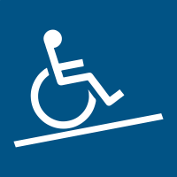 Panneau d'information - Rampe d'accès aux personnes handicapées et à mobilité réduite | 150*150 mm